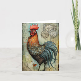 Chicken Rooster Art Karte