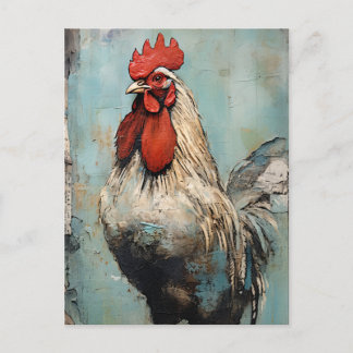 Chicken Rooster Art Postkarte