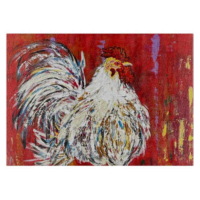 Chicken Rooster Cutting Charcuterie Board Schneidebrett (Vorderseite)