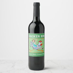 "Chicken Run" Ladys Golf Competition Prize Weinetikett