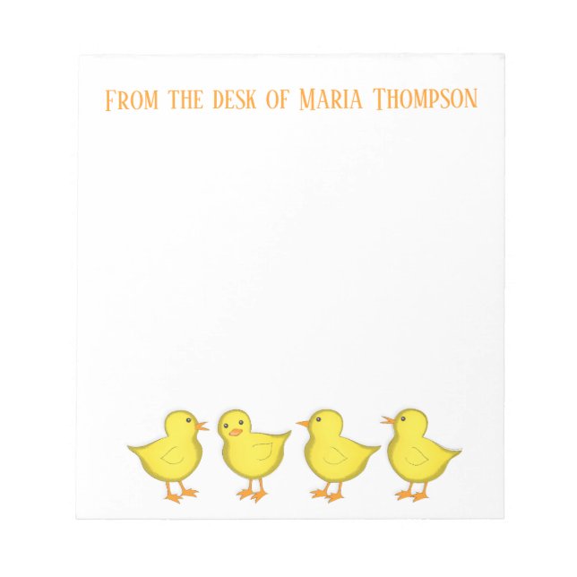 Chicken Scratch Chics Spring Whimsical Fun Notizblock (Vorderseite)