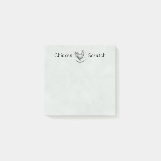 Chicken Scratch Post-It Notes | Chicken Lady Klebezettel (Vorderseite)