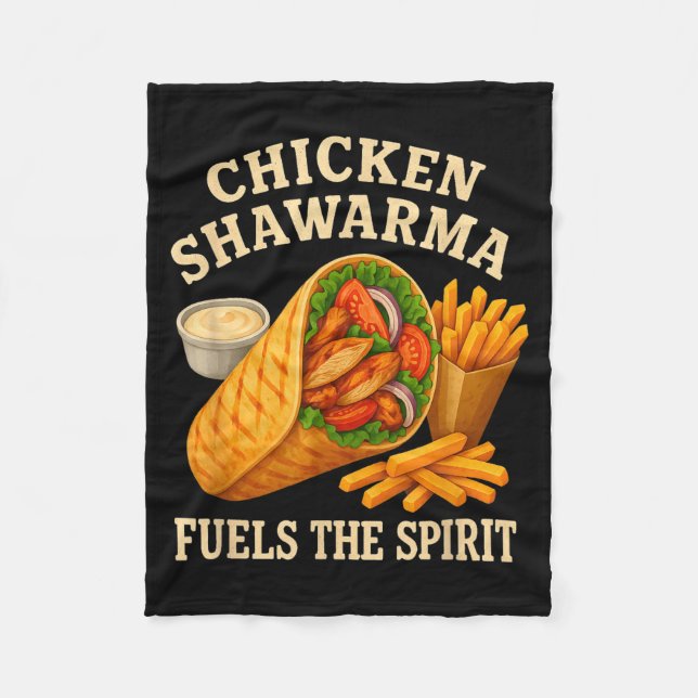 Chicken Shawarma Fuels The Srit Funny Foodie  Fleecedecke (Vorderseite)