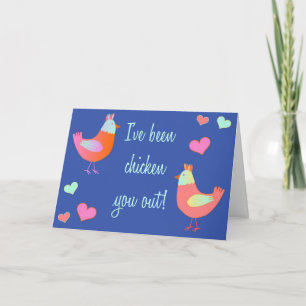 Chicken Sie Ihre Valentinkarte aus Karte