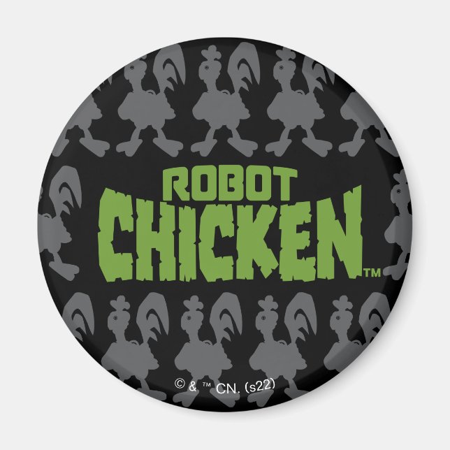 Chicken Silhouette Pattern Magnet (Vorne)