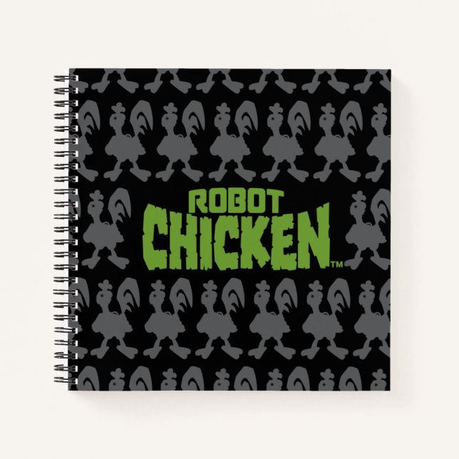 Chicken Silhouette Pattern Notizbuch (Vorderseite)