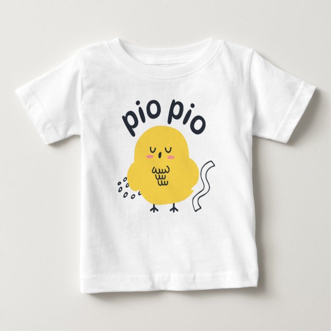 Chicken Singing Pio Pio Baby T-shirt (Vorderseite)
