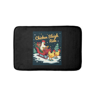 Chicken Sleigh Ride Badematte