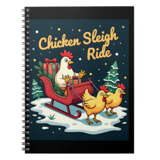 Chicken Sleigh Ride Notizblock