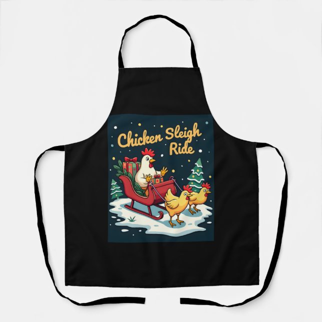 Chicken Sleigh Ride Schürze (Vorderseite)