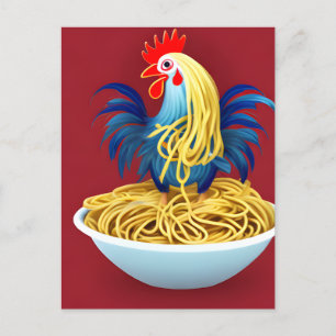 Chicken Spaghetti Postkarte