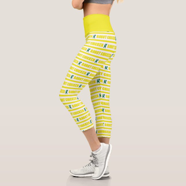 Chicken Stripe Pattern Capri Leggings (Links)