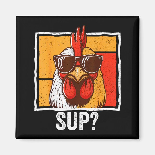 Chicken Sungles Animal Farm Funny For Farmer Men W Magnet (Vorne)