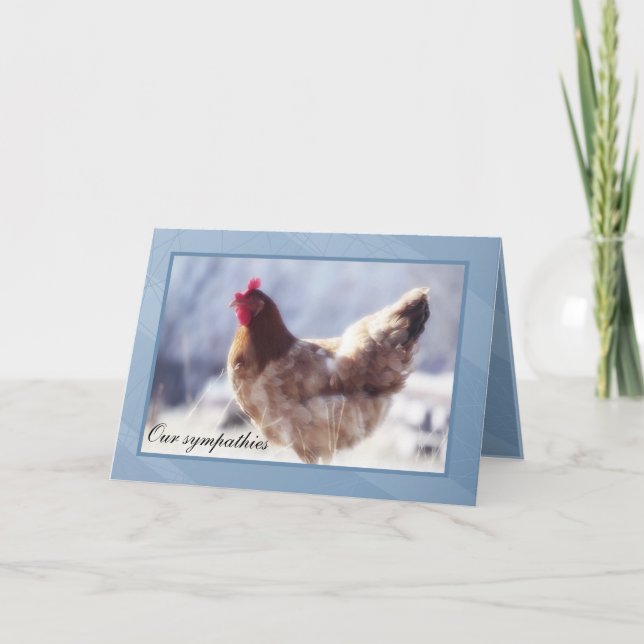 Chicken Sympathy Card Karte (Vorderseite)