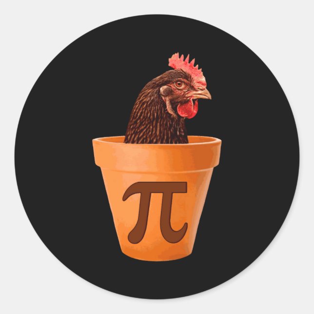 Chicken T And I Dont Care  Runder Aufkleber (Vorderseite)