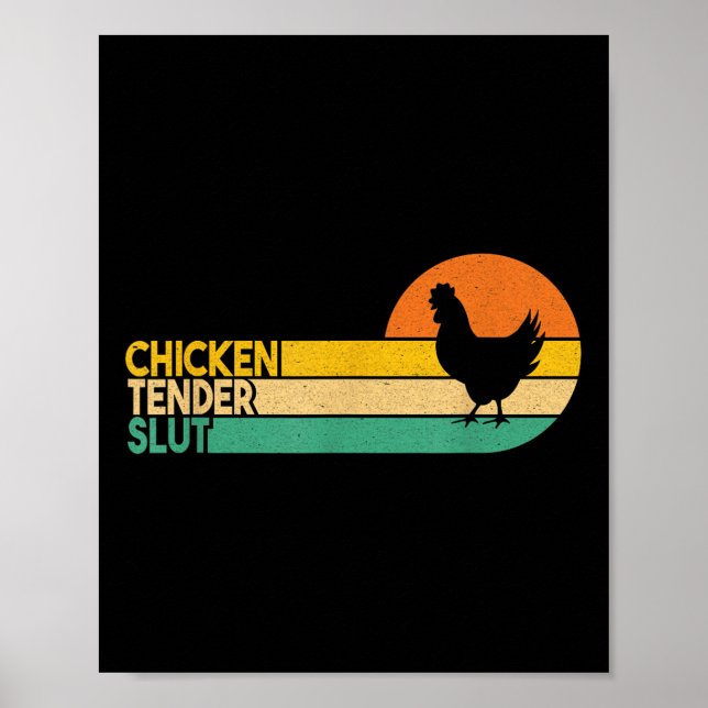 Chicken Tender Funny Crispy Nuggets Feinschmecker Poster (Vorne)