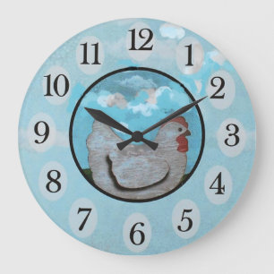 Chicken time/wall clock große wanduhr