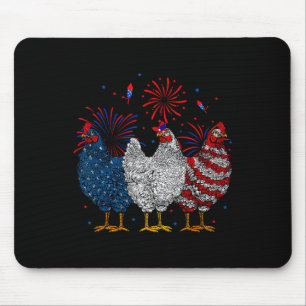 Chicken Usa Flag Patriotisches Hühnchen Lover 4. J Mousepad