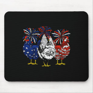 Chicken Usa Flag Patriotisches Hühnchen Lover 4. J Mousepad