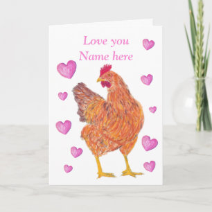Chicken Valentine Feiertagskarte