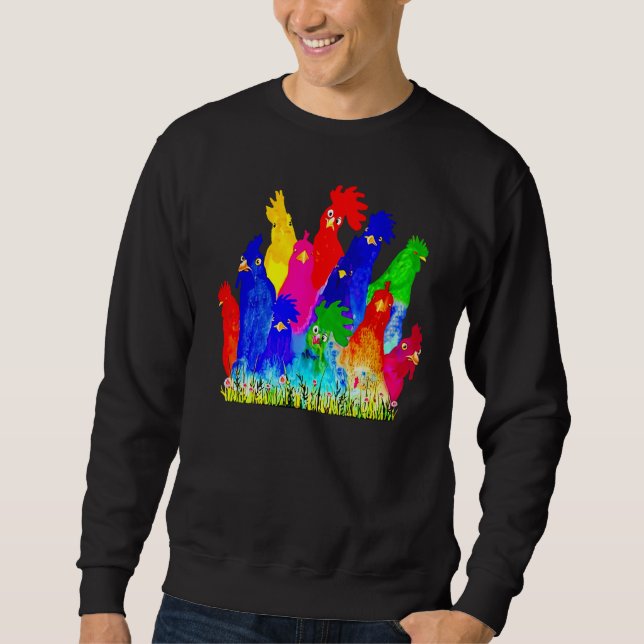 Chicken Watercolor  For Men Women Sweatshirt (Vorderseite)