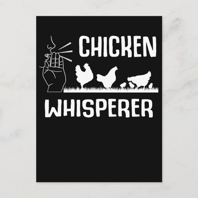 Chicken Whisperer Hen Bauer Postkarte (Vorderseite)