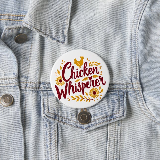 Chicken Whisperer Rustikaler Bauernhof Kerngebiet Button (Beispiel)