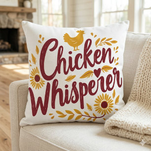 Chicken Whisperer Rustikaler Bauernhof Kerngebiet Kissen