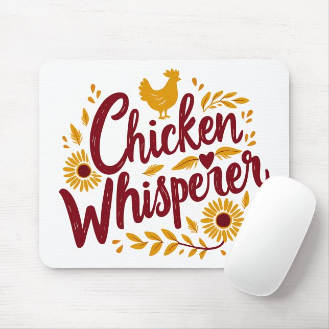 Chicken Whisperer Rustikaler Bauernhof Kerngebiet Mousepad (Mit Mouse)