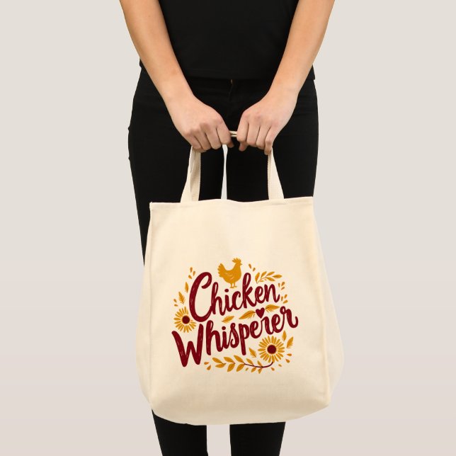 Chicken Whisperer Rustikaler Bauernhof Kerngebiet Tragetasche (Vorderseite (Produkt))
