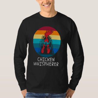 Chicken Whisperer with Retro Sunset Backyard Chick T-Shirt