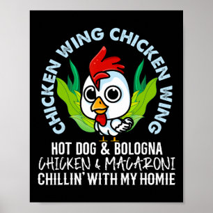 Chicken Wing Chicken Wing Hot Dog Bologna Makkaron Poster
