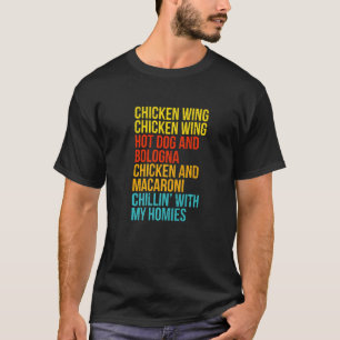 Chicken Wing Chicken Wing Hot Dog Und Bologna Männ T-Shirt
