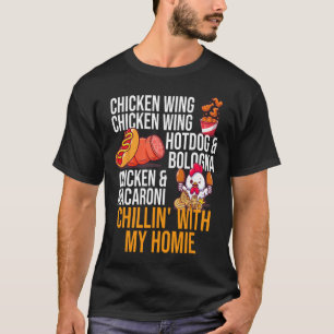 Chicken Wing Chicken Wing Hot Dog Und Bologna  T-Shirt