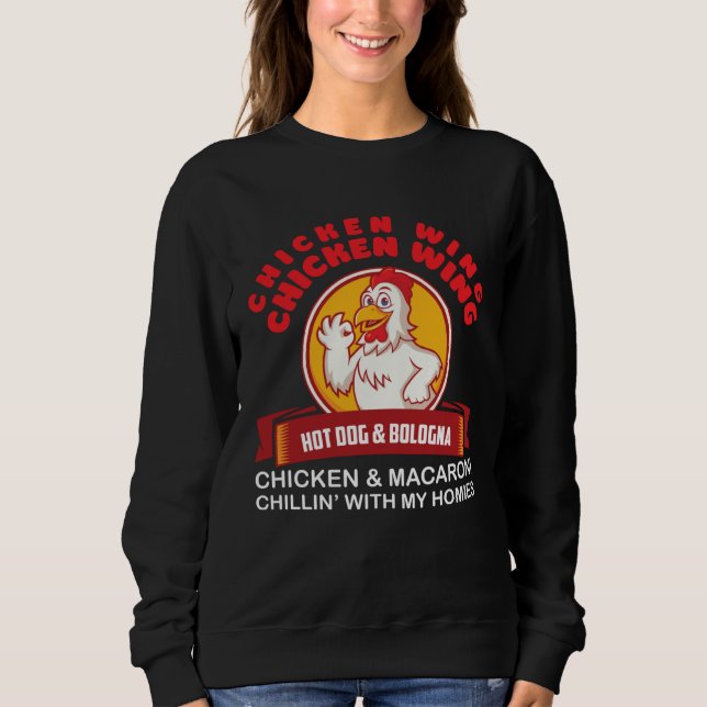 Chicken Wing Chicken Wing Hotdog and Bologna Insta Sweatshirt (Vorderseite)