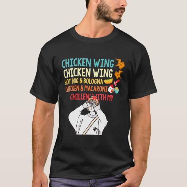 Chicken Wing Chicken Wing Hotdog Bologna Chicken M T-Shirt (Vorderseite)