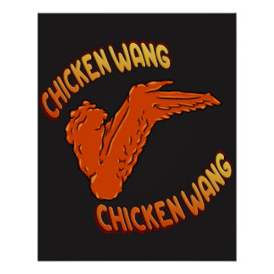 Chicken Wing Zazzle Glossle Poster