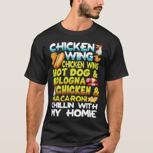 Chicken Wings Chicken Wings Hot Dog & Bologna Chic T-Shirt (Vorderseite)