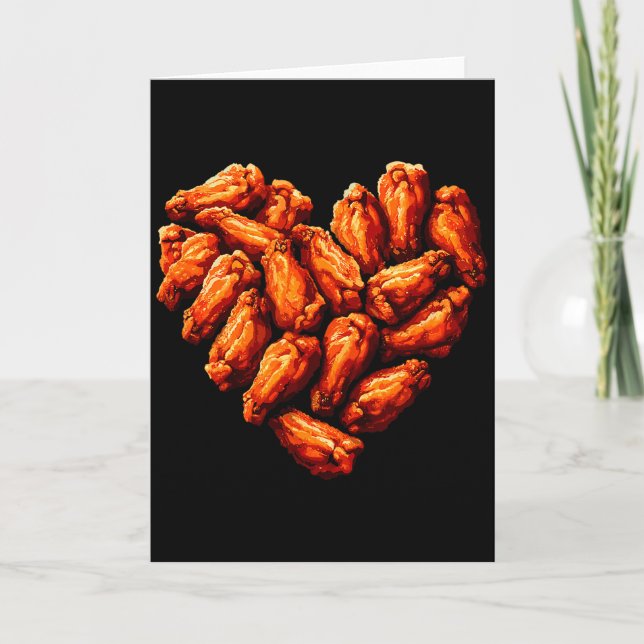 Chicken Wings sind mein Valentinsherz Lustiger Val Karte (Vorderseite)