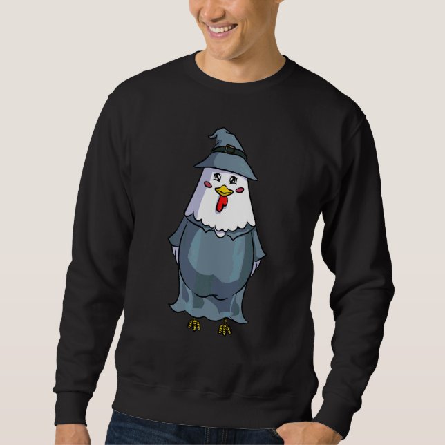 Chicken Witcher Magician Kostüm für Halloween Chi Sweatshirt (Vorderseite)
