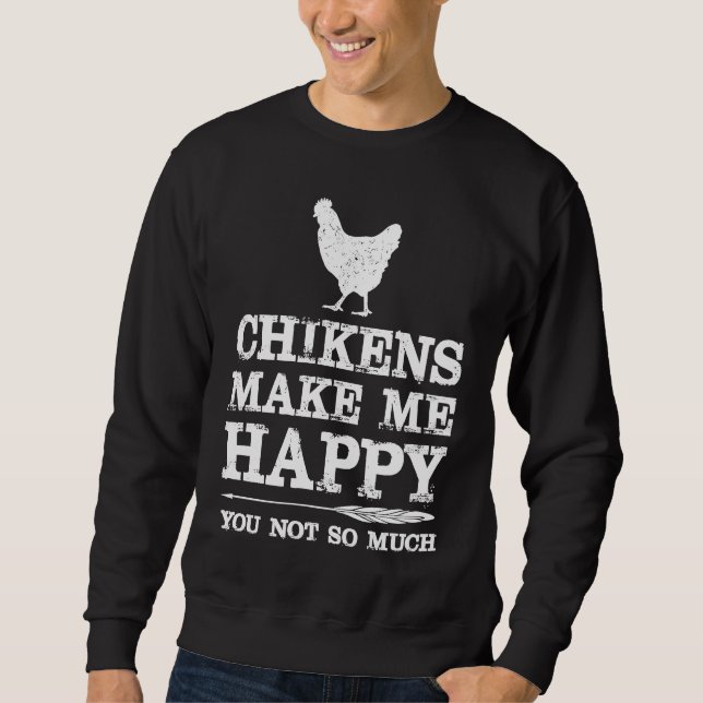 Chicken  with Sayings Chicken Mom Sweatshirt (Vorderseite)