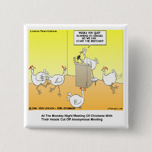 Chickenhead Anonyme Cartoon Geschenke und T-Shirts Button