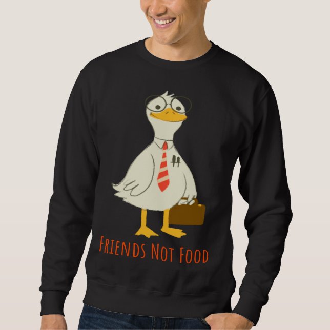 Chickens Are Friends Not Food  Cute Vegans & Veget Sweatshirt (Vorderseite)