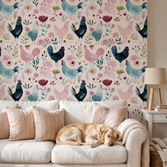 Chickens Cottagecore Tapete (Von Creator hochgeladen)