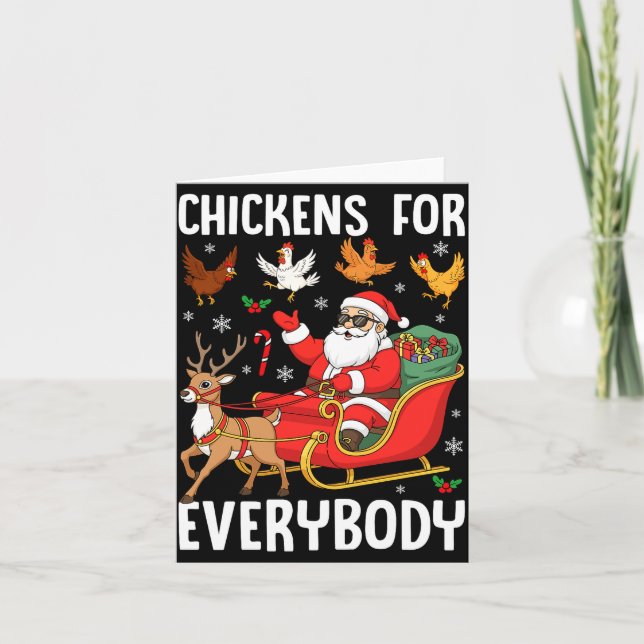 Chickens For Everybody Santa Chicken Farmer Comfor Karte (Vorderseite)