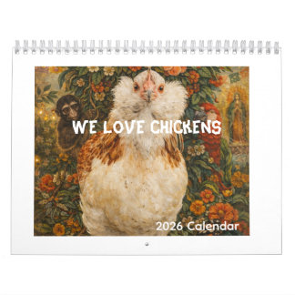 Chickens Wall Calendar Modern Norman Rockwell Kalender