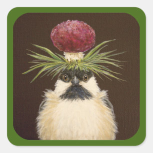 Chickie der Aufkleber mit grüner Grenze