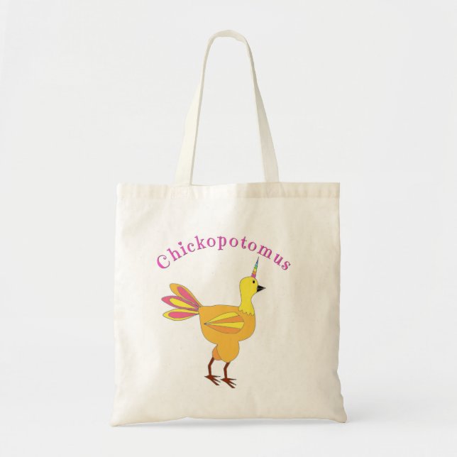 Chickopotomus - das Einhorn-Huhn Tragetasche (Vorne)