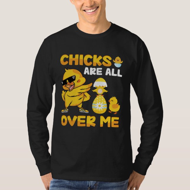 Chicks Are All Over Me  Easter Day Kids Boys T-Shirt (Vorderseite)