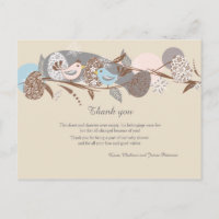 Chicks Couple Baby Dusche Danke Postcard